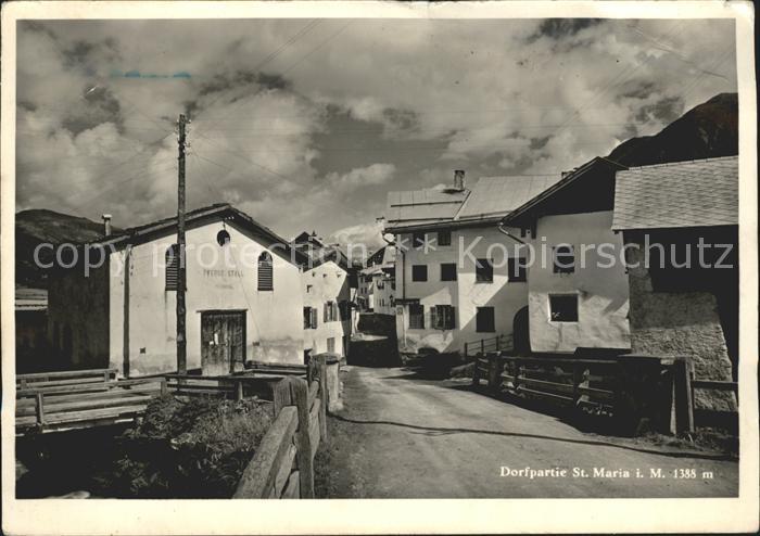 Helvetia Schweiz Dorfpartie St. Maria