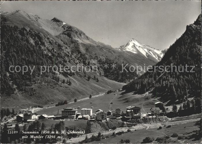 Samnaun Dorf Samnaun mit Muttler