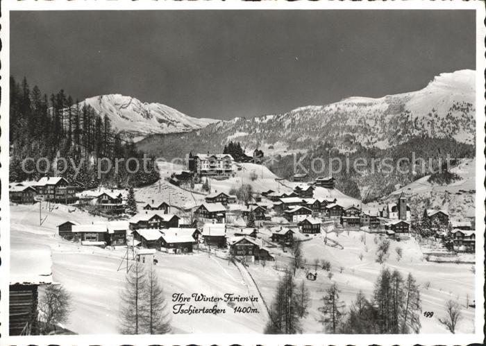 Tschiertschen Winter Dorf Landschaft