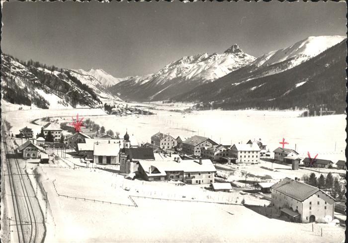 La Punt-Chamues-ch Vue aerienne Chemin de Fer