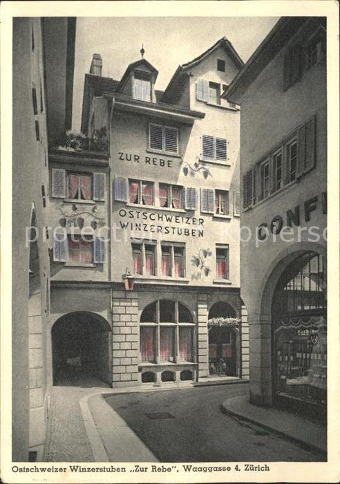 Zuerich Ostschweizer Winzerstuben Zur Rebe