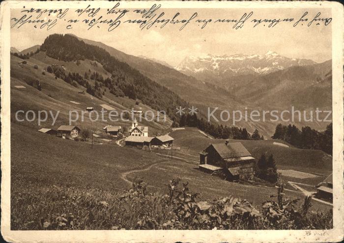 Valzeina Panorama mit Scesaplana