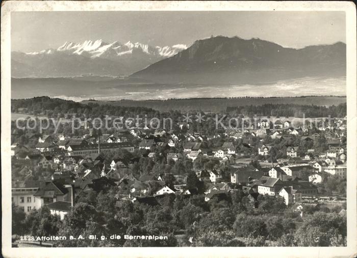 Affoltern Albis Panorama gegen Berneralpen