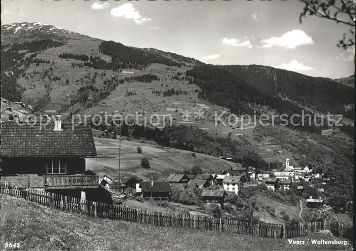 Vuorz Waltensburg Graubuenden Gesamtansicht