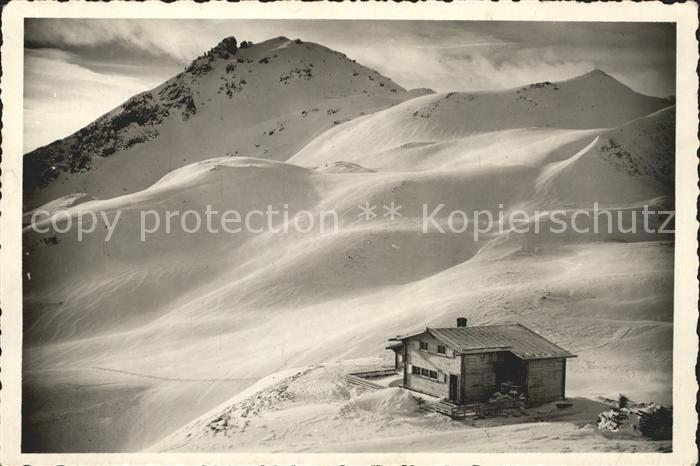Arosa GR Weisshornhuette Schutzhuette Plessur Alpen