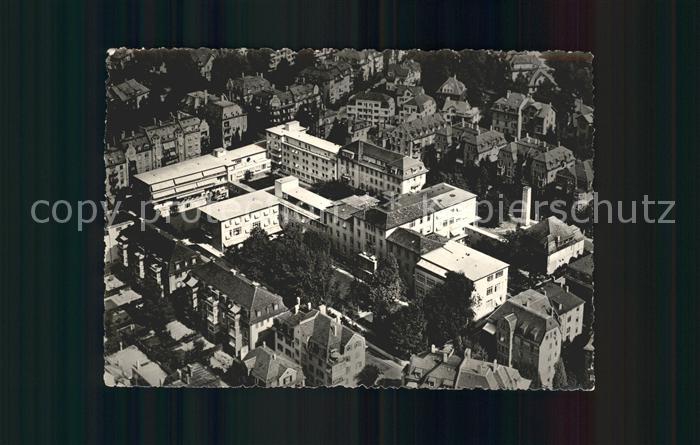 Zuerich Schweiz Pflegerinnenschule Krankenhaus Fliegeraufnahme