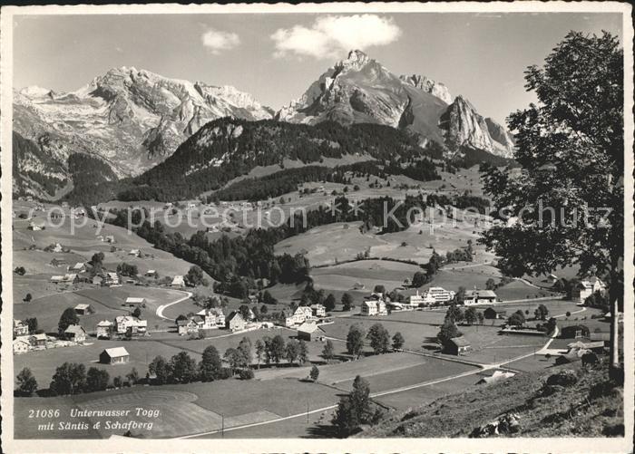Unterwasser Toggenburg mit Saentis und Schafberg