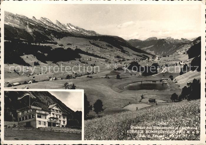 Wildhaus SG mit Schwimmbad und Churfirsten Kurhaus Schoenenboden