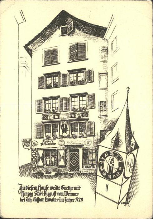 Zuerich Kaisers Reblaube Zeichnung