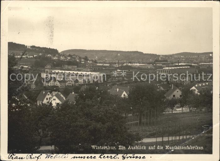 Winterthur Blick auf die Maschinenfabriken
