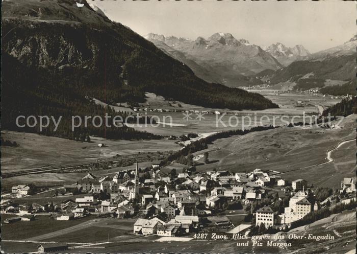 Zuoz GR mit Piz Margna