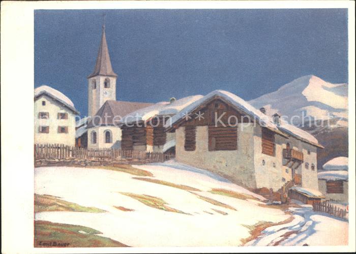 Latsch K?nstlerkarte E. Bauer