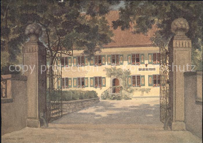 Wuelflingen Winterthur Schloss Kuenstlerkart Gottfried Keller Stiftung