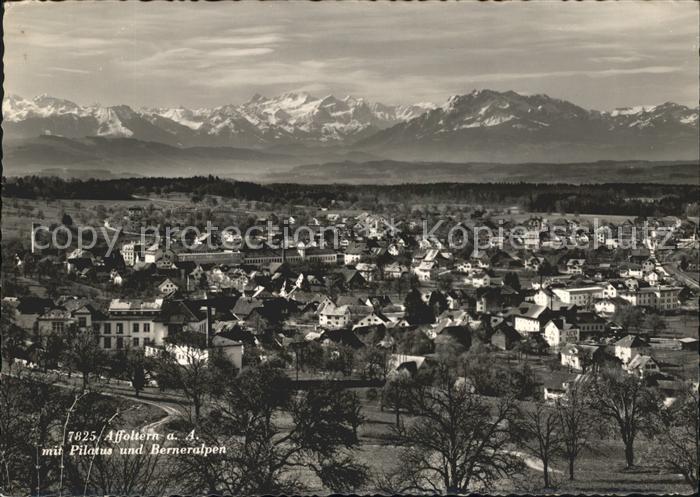 Affoltern Albis mit Pilatus und Berner Alpen