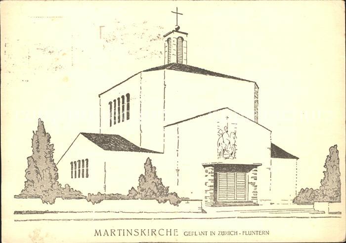 Fluntern Zuerich Martinskirche Zeichnung