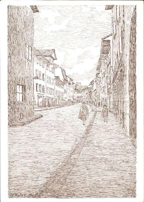 Winterthur Obergasse Kuenstlerkarte