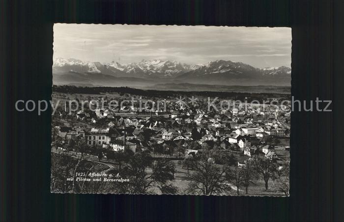 Affoltern Albis mit Pilatus und Berner Alpen