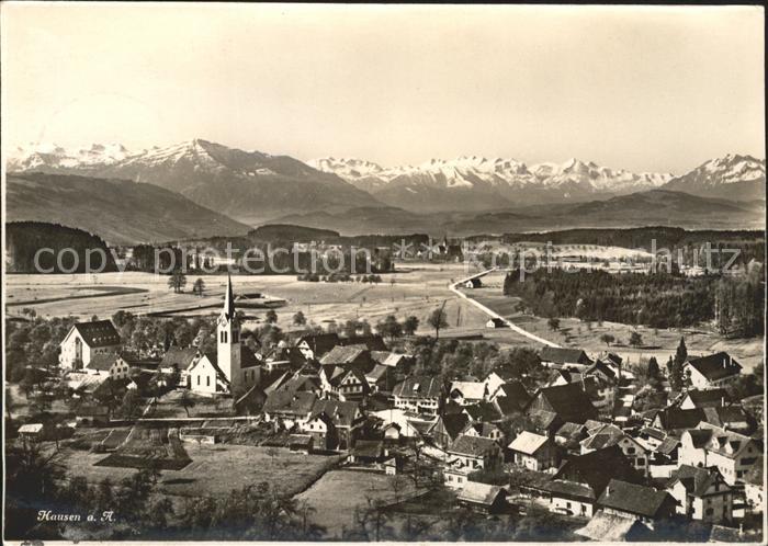 Hausen Albis mit Alpen