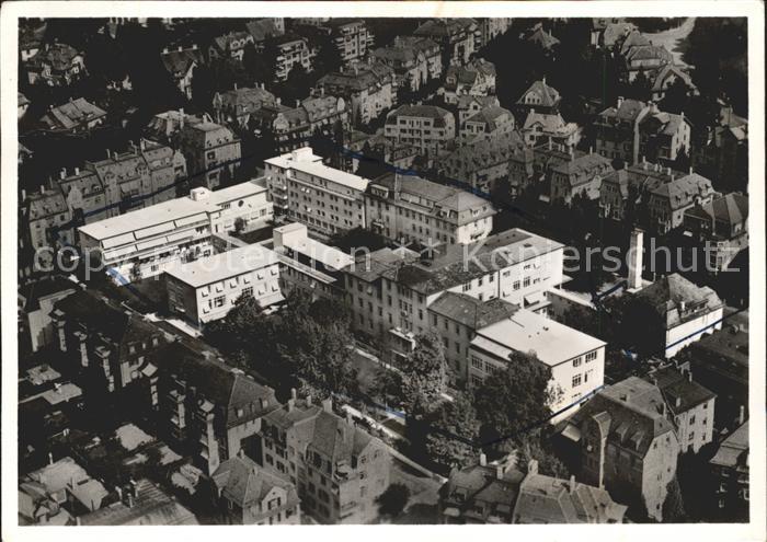 Zuerich Fliegeraufnahme Pflegerinnenschule mit Krankenhaus