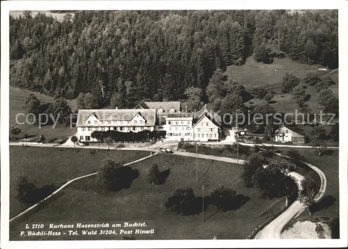 Hinwil Fliegeraufnahme Kurhaus Hasenstrick am Bachtel