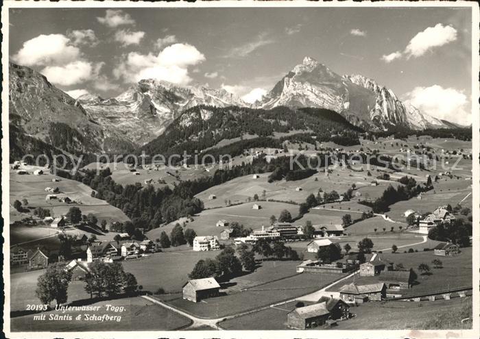 Unterwasser Toggenburg mit Saentis und Schafberg