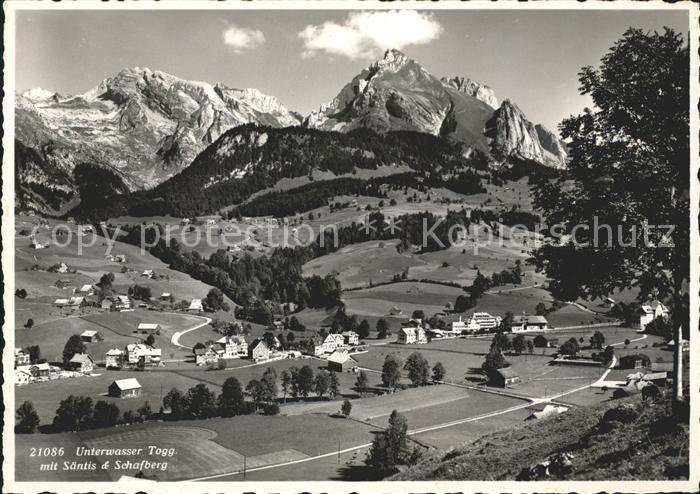 Unterwasser Toggenburg mit Saentis und Schafberg