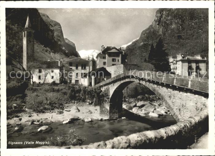 Bignasco Valle Maggia Motiv Bruecke