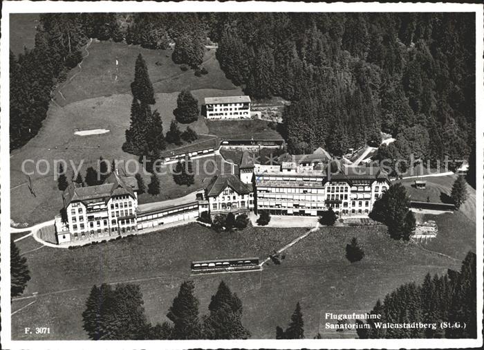 Walenstadtberg Sanatorium Fliegeraufnahme