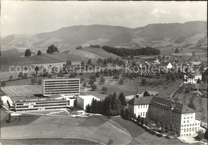 Menzingen Zug Seminar und Pensionat Fliegeraufnahme