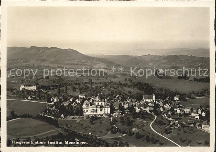 Menzingen Zug Fliegeraufnahme Institut