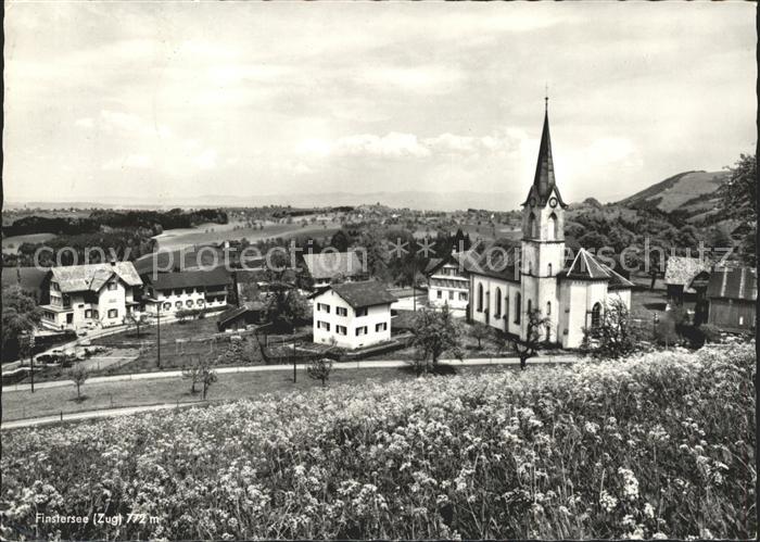 Finstersee Ortsblick mit Kirche
