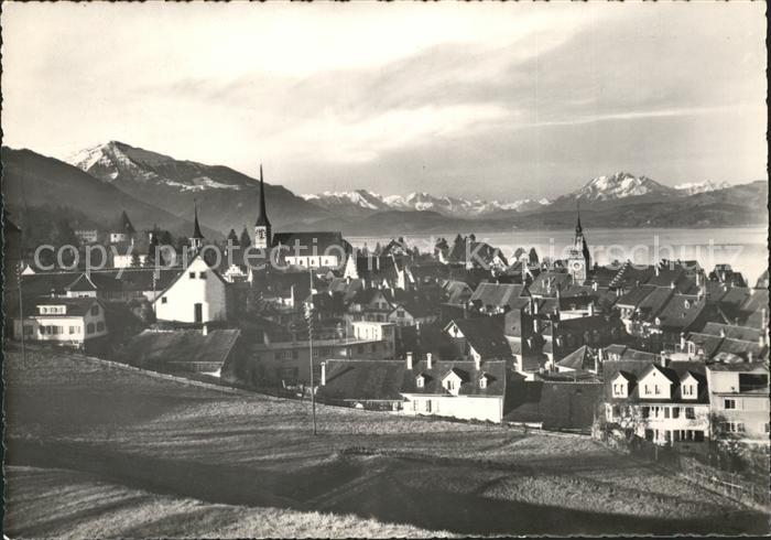 Zug ZG Panorama mit Alpen