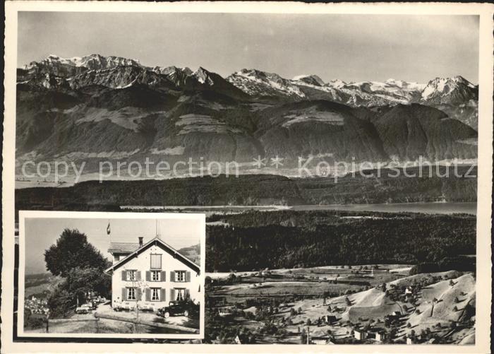 Wald ZH Berggasthaus zum Lauf mit Glarneralpen
