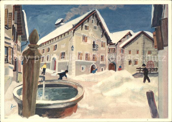 Guarda Inn Dorfmotiv Kuenstlerkarte