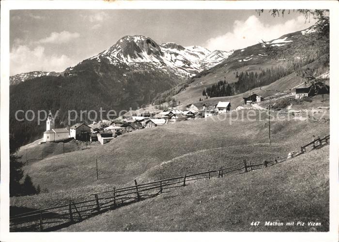 Mathon mit Piz Vizan