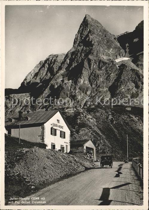 Julier Hospiz mit Piz dellas Colonnas