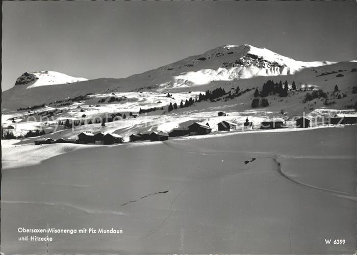 Obersaxen GR Misanenga mit Piz Mundaun und Hitzecke