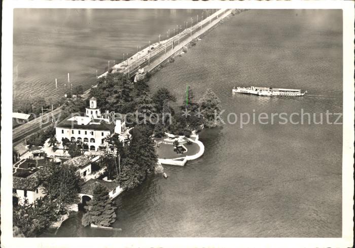 Melide Fliegeraufnahme La Villa au bord du Lac