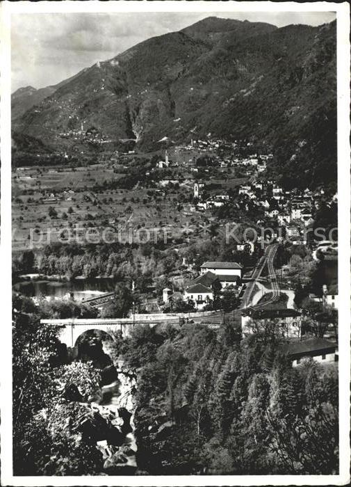 Tegna Fliegeraufnahme Eisenbahnbruecke Ponte Brolla
