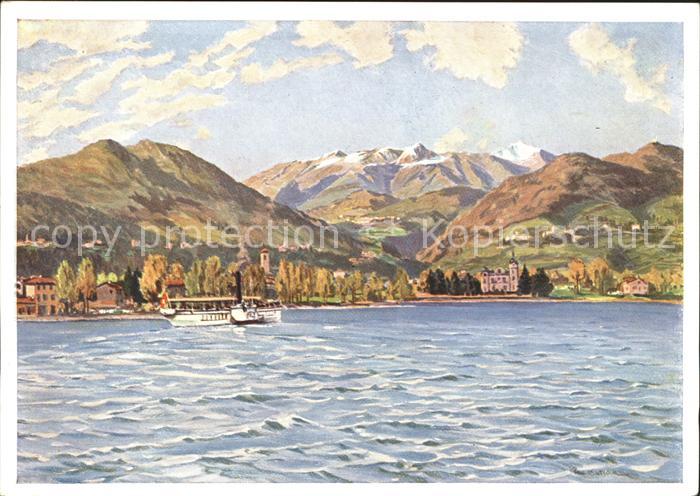 Malcantone Ticino Lago die Lugano Kuenstlerkarte