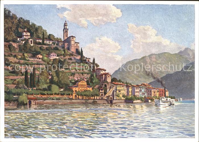 Morcote TI Lago di Lugano Kuenstlerkarte
