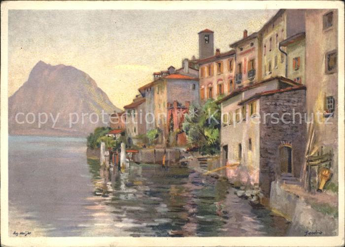 Gandria Lago di Lugano Lago di Lugano Kuenstlerkarte