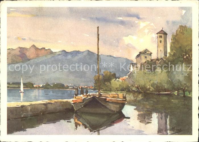 Rivapiana Minusio TI Lago Maggiore Kuenstlerkarte