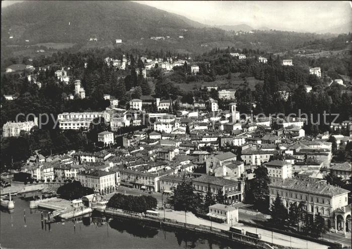 Luino Lago Maggiore Fliegeraufnahme Seepromen