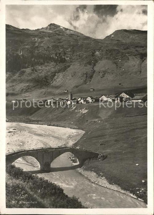 Hinterrhein Br?cke Fliegeraufnahme