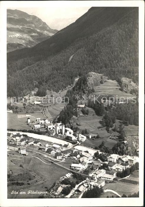 Sues Engadin Schweiz am Fl?lapass Fliegeraufnahme
