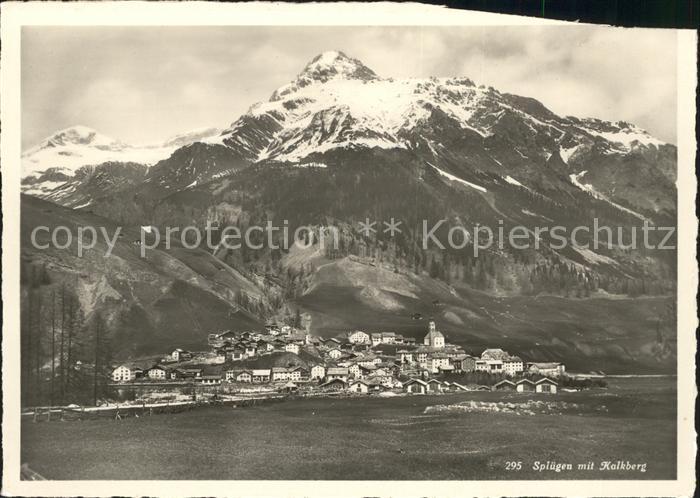 Spluegen GR mit Kalkberg