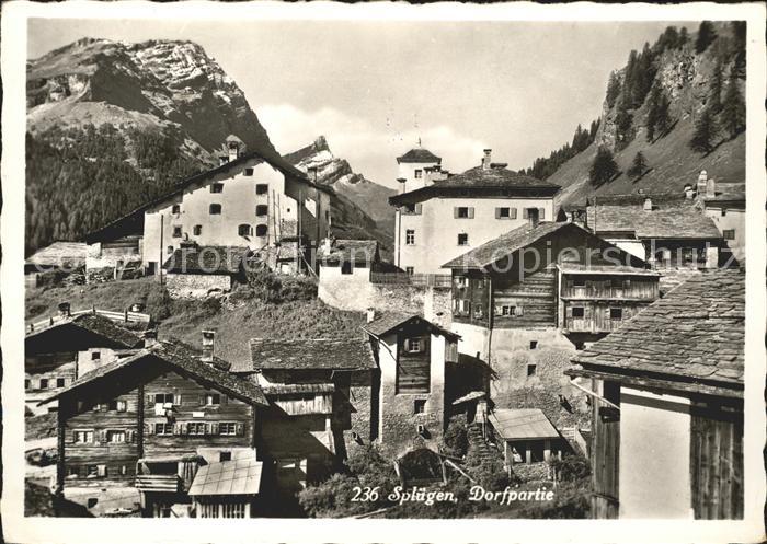 Spluegen GR Dorfpartie