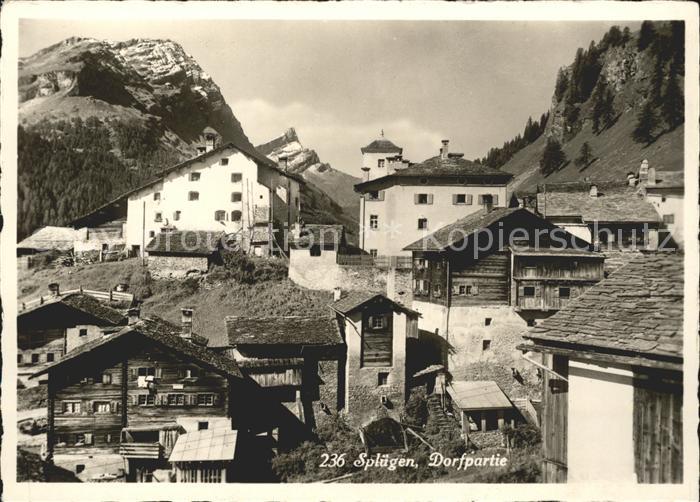 Spluegen GR Dorfpartie