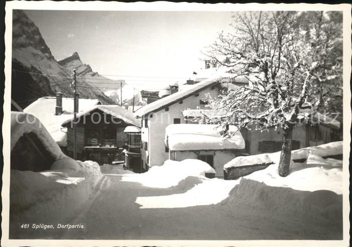 Spluegen GR Dorfpartie
